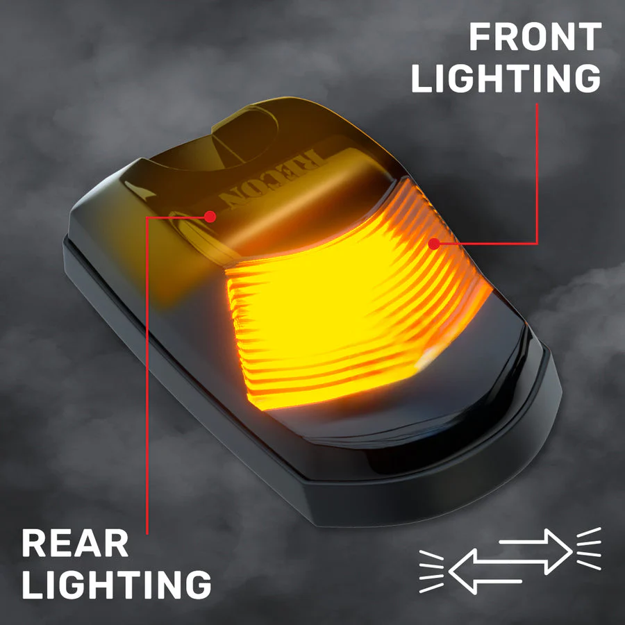 2023-2026+ Ford F250 Super Duty 2WAY Smoked White Amber LED Roof Cab Lights - Image 8