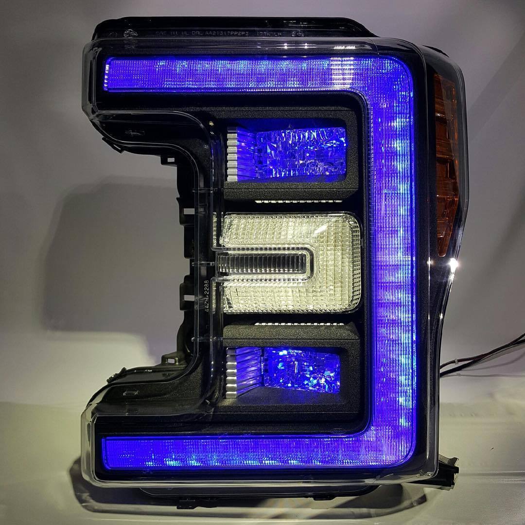 2017-2019 Ford Super Duty F250 RGBW Flow Series LED DRL Boards - Image 15