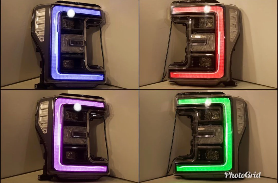 2017-2019 Ford Super Duty F250 RGBW Flow Series LED DRL Boards - Image 16