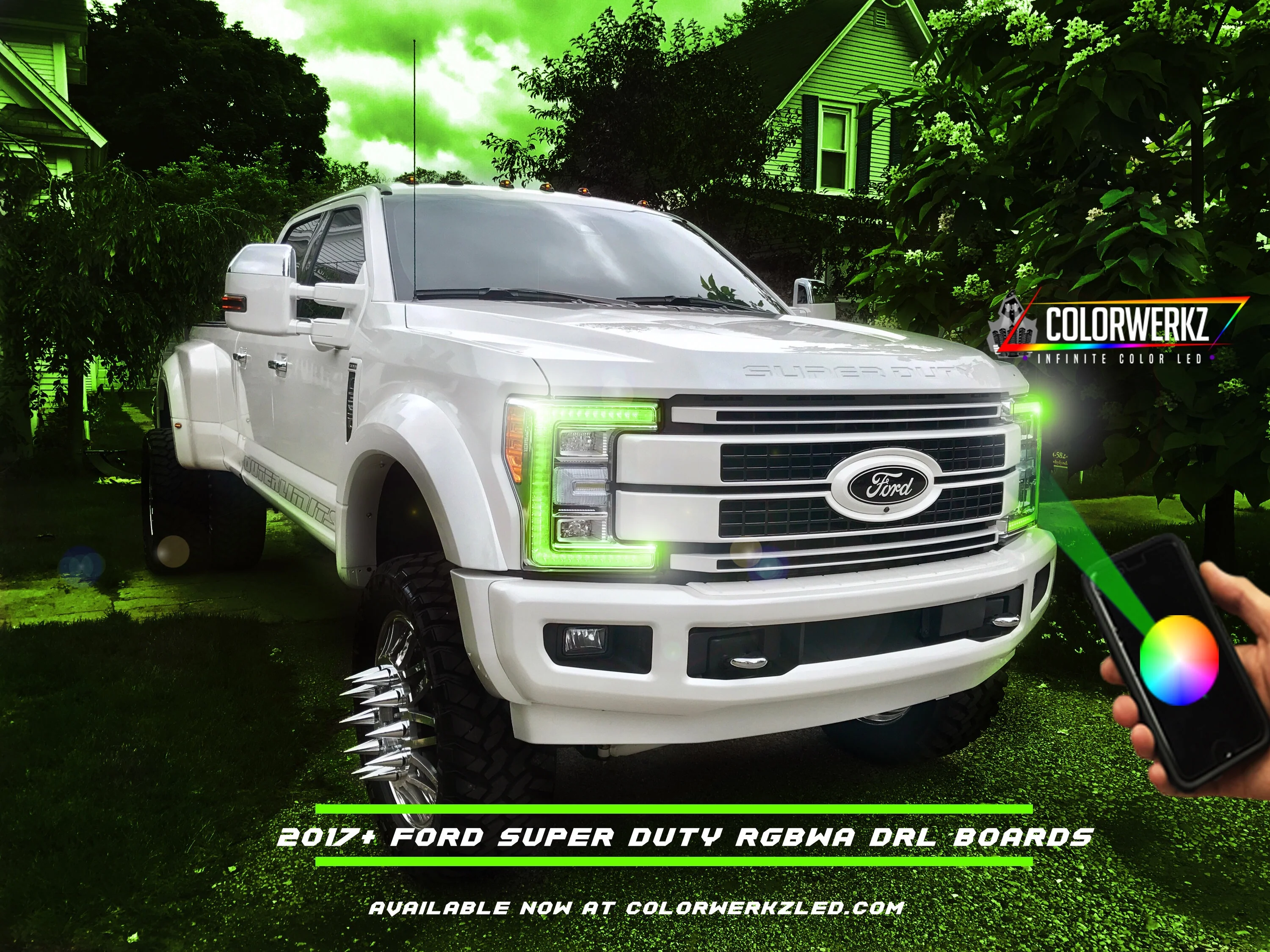 2017-2019 Ford Super Duty F250 RGBW Flow Series LED DRL Boards - Image 18