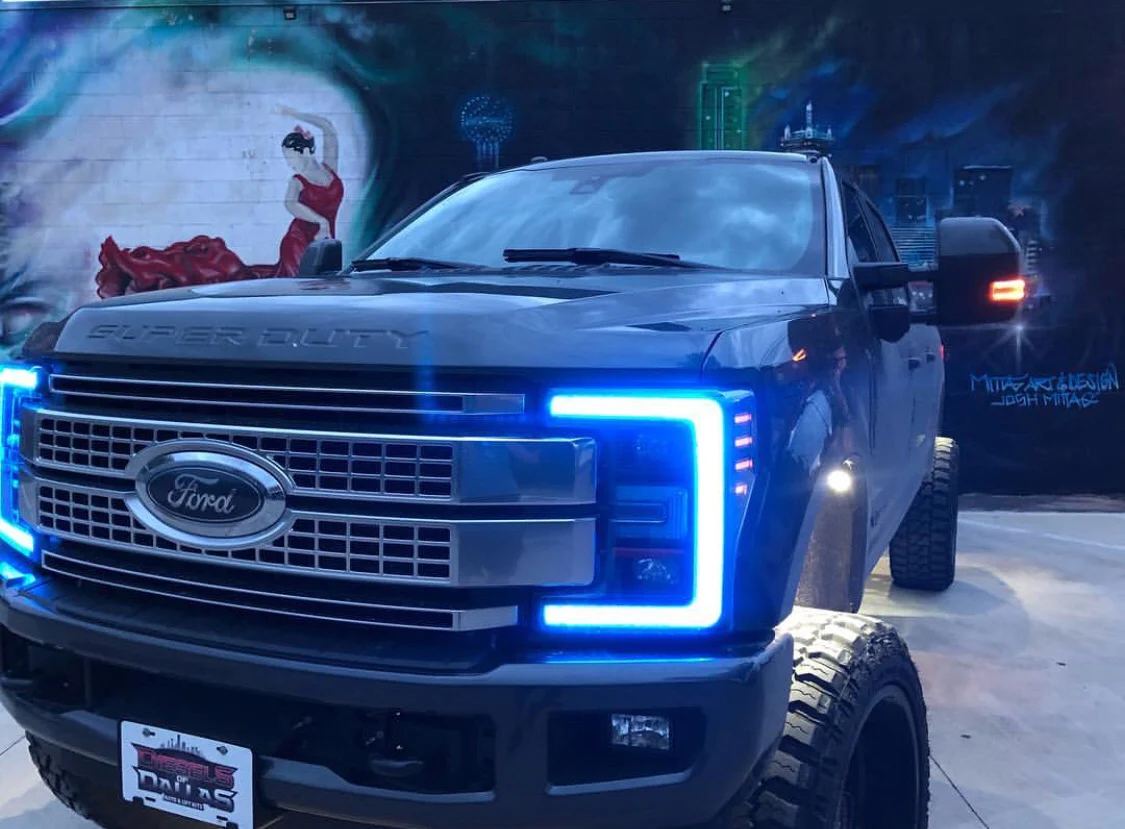 2017-2019 Ford Super Duty F250 RGBW Flow Series LED DRL Boards - Image 9