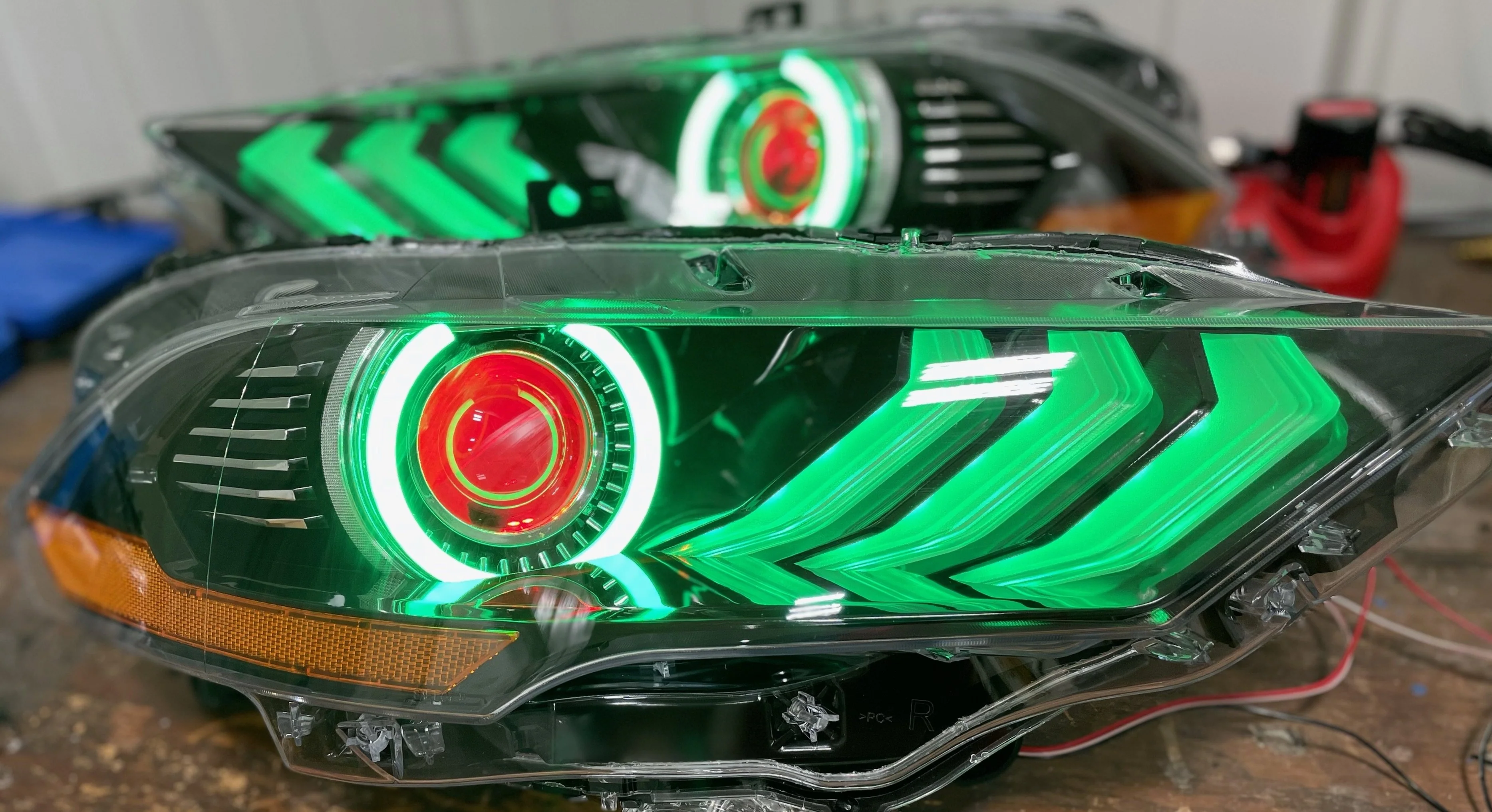 2018-2023 Ford Mustang RGBW Flow Series LED DRL Halo Headlights - Image 26