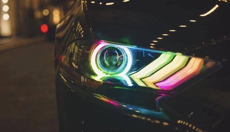2018-2023 Ford Mustang RGBW Flow Series LED DRL Halo Headlights - Image 28
