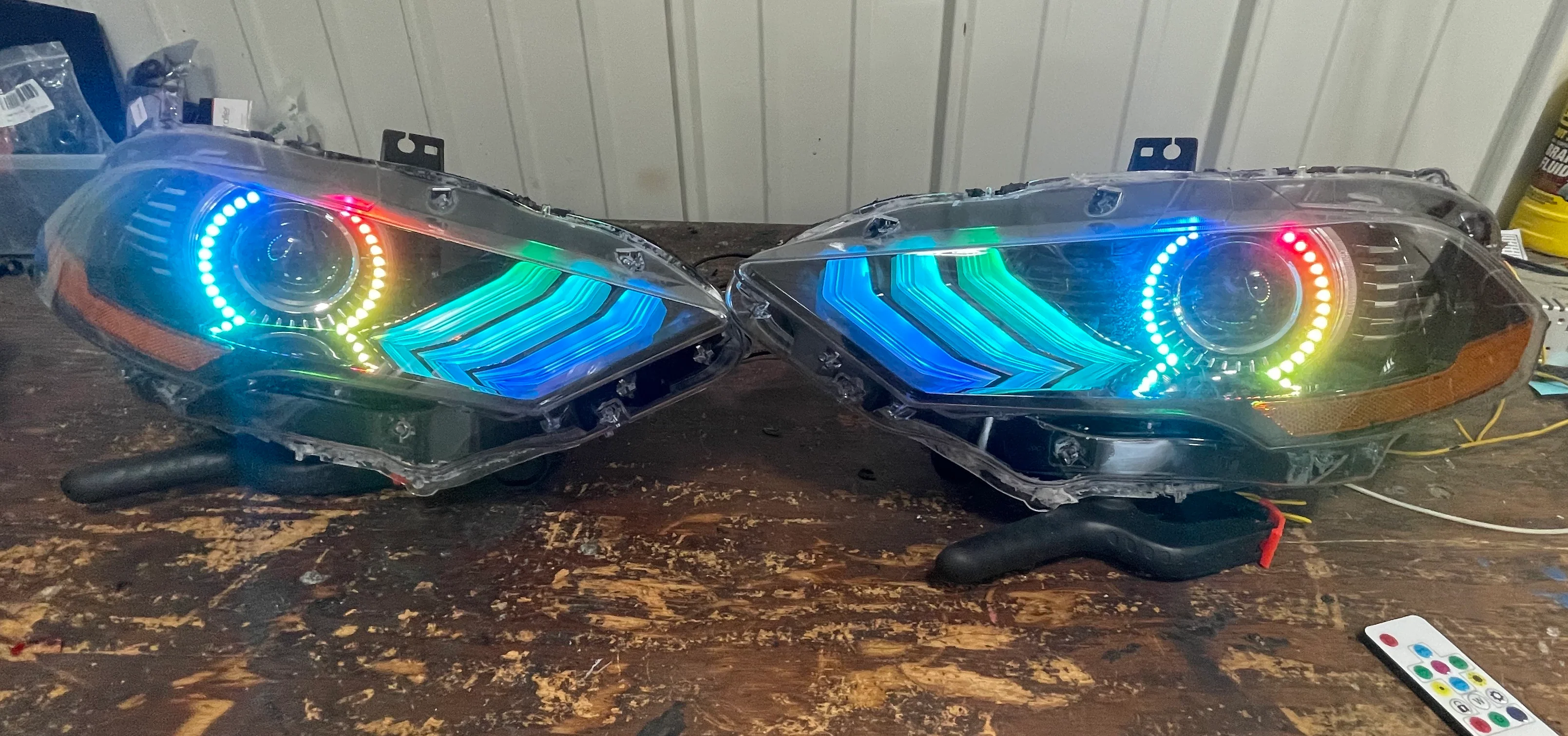 2018-2023 Ford Mustang RGBW Flow Series LED DRL Halo Headlights - Image 32