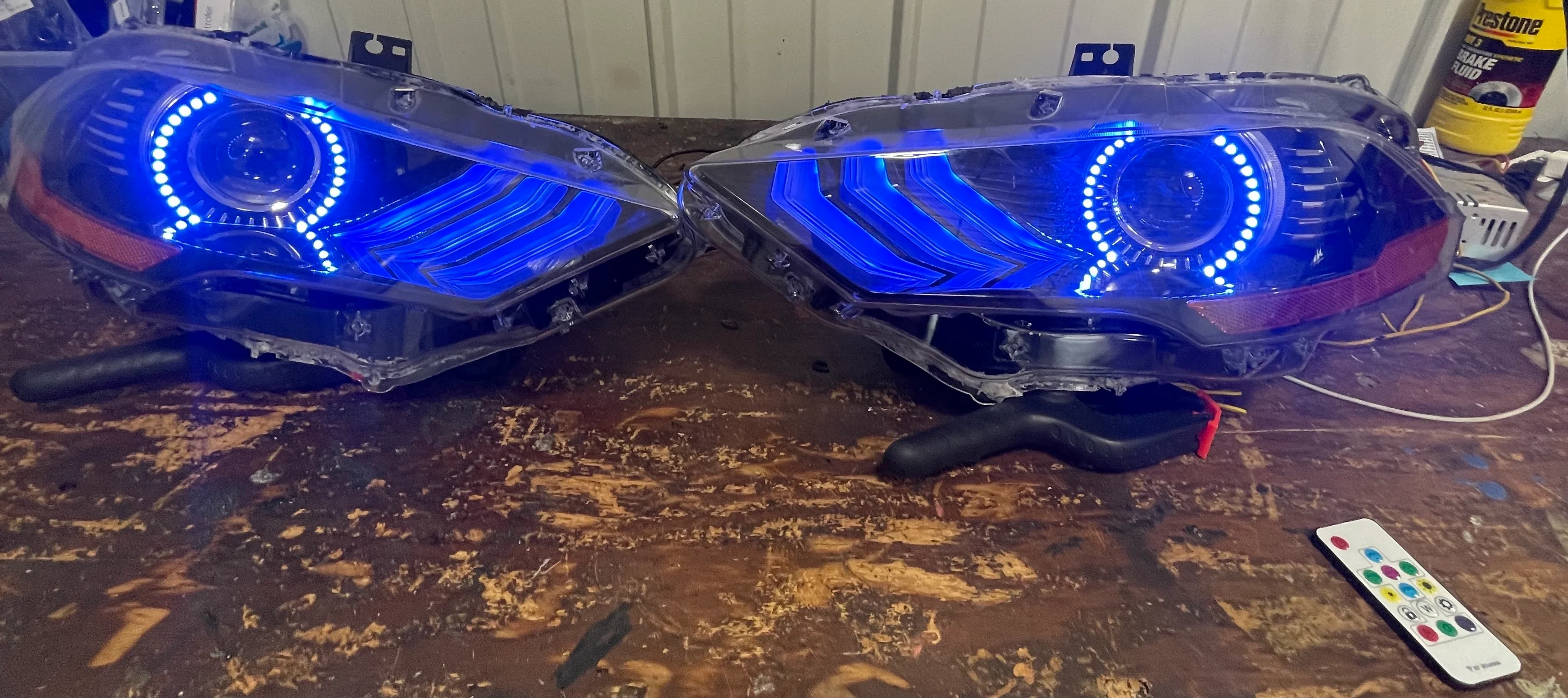 2018-2023 Ford Mustang RGBW Flow Series LED DRL Halo Headlights - Image 37