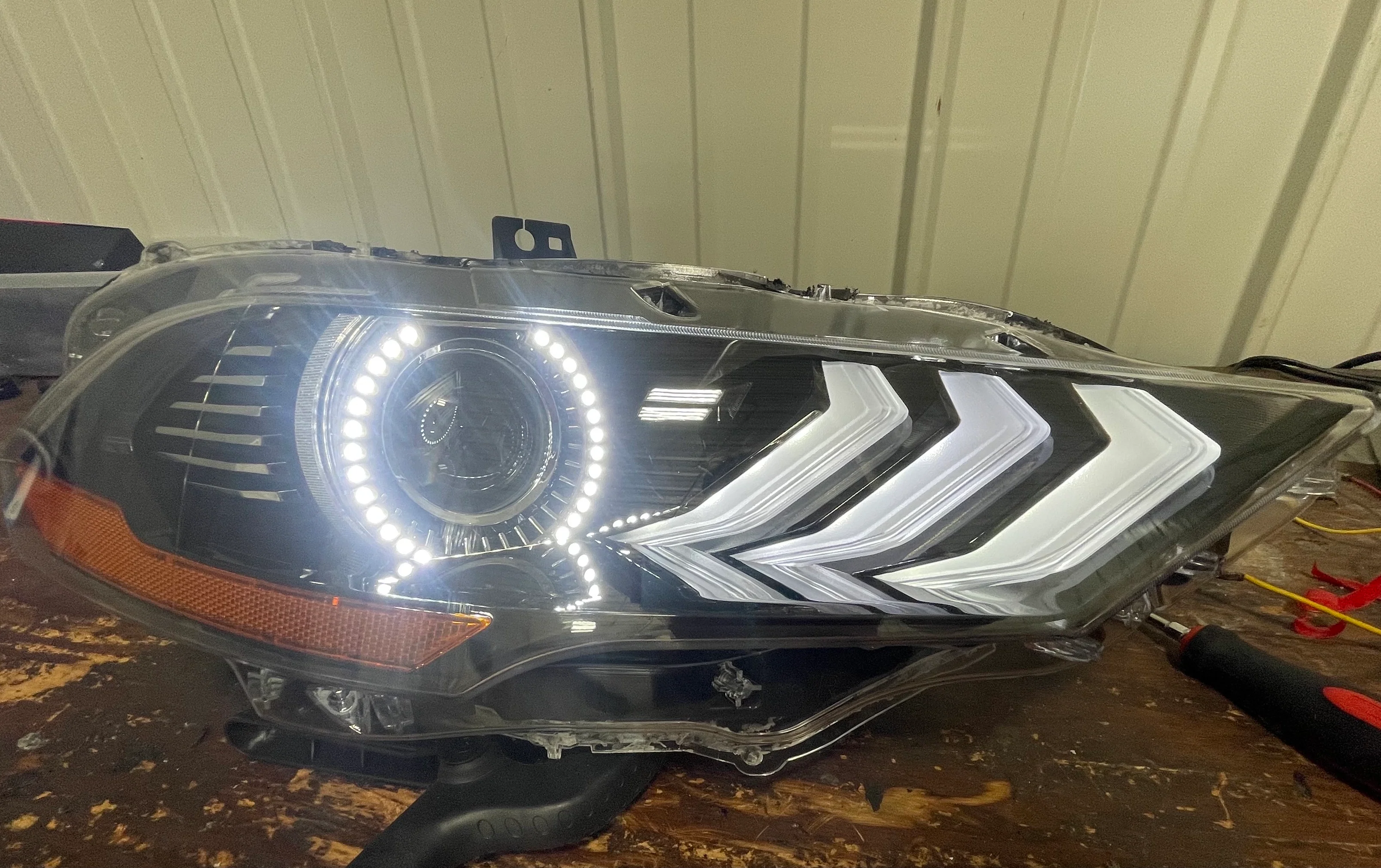 2018-2023 Ford Mustang RGBW Flow Series LED DRL Halo Headlights - Image 38