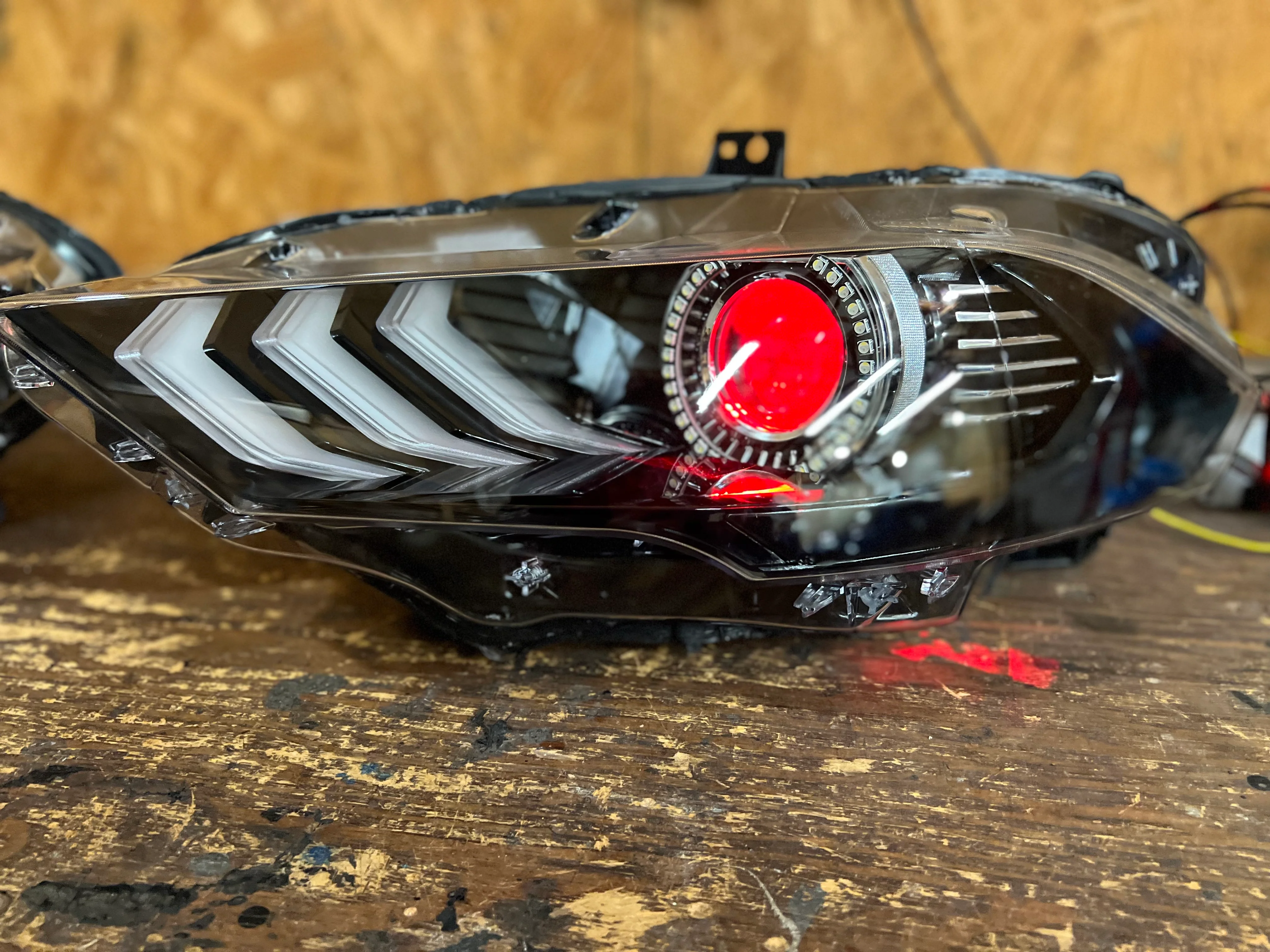 2018-2023 Ford Mustang RGBW Flow Series LED DRL Halo Headlights - Image 44