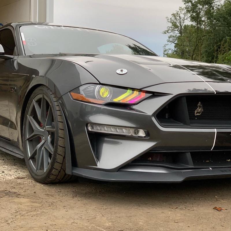 2018-2023 Ford Mustang RGBW Flow Series LED DRL Halo Headlights - Image 46