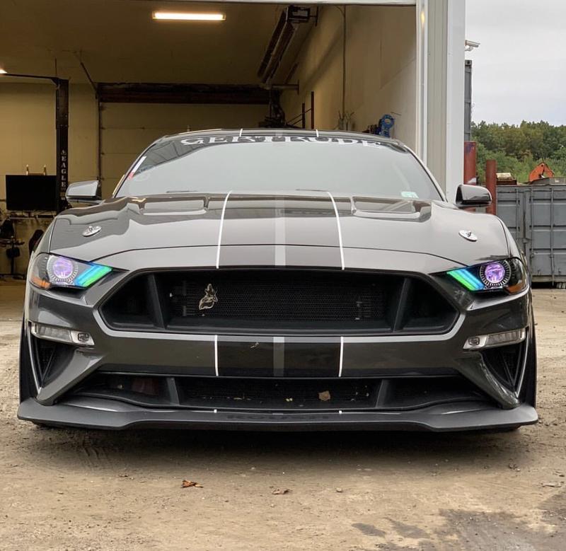 2018-2023 Ford Mustang RGBW Flow Series LED DRL Halo Headlights - Image 47