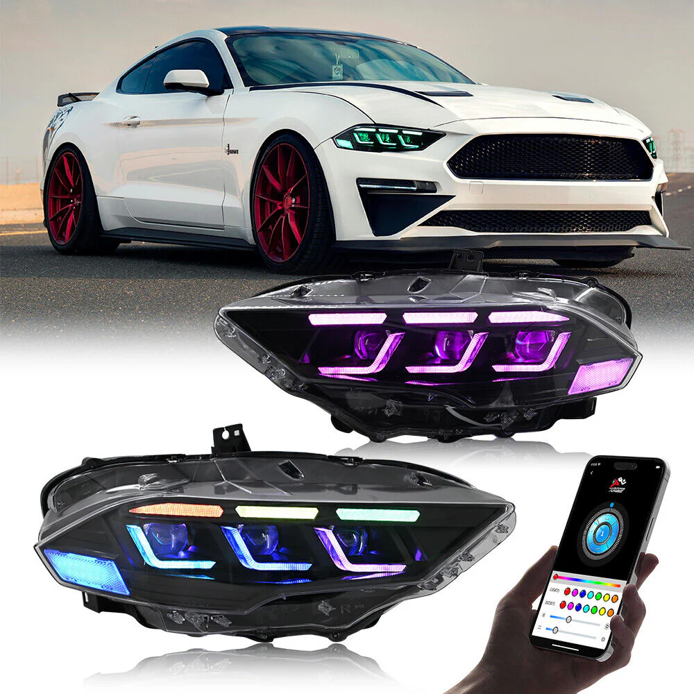 2018-2023 Ford Mustang S650-Style LED DRL Headlights - Image 12