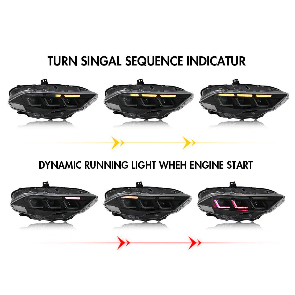 2018-2023 Ford Mustang S650-Style LED DRL Headlights - Image 22