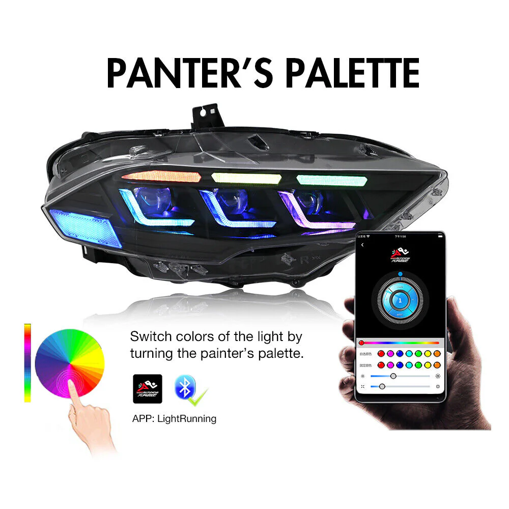 2018-2023 Ford Mustang S650-Style LED DRL Headlights - Image 23