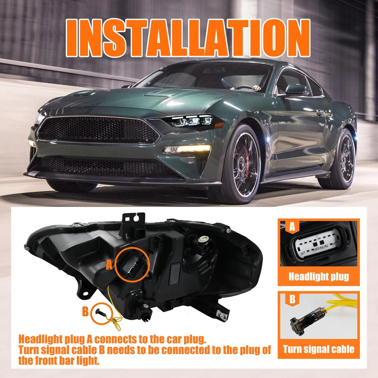 2018-2023 Ford Mustang S650-Style LED DRL Headlights - Image 45