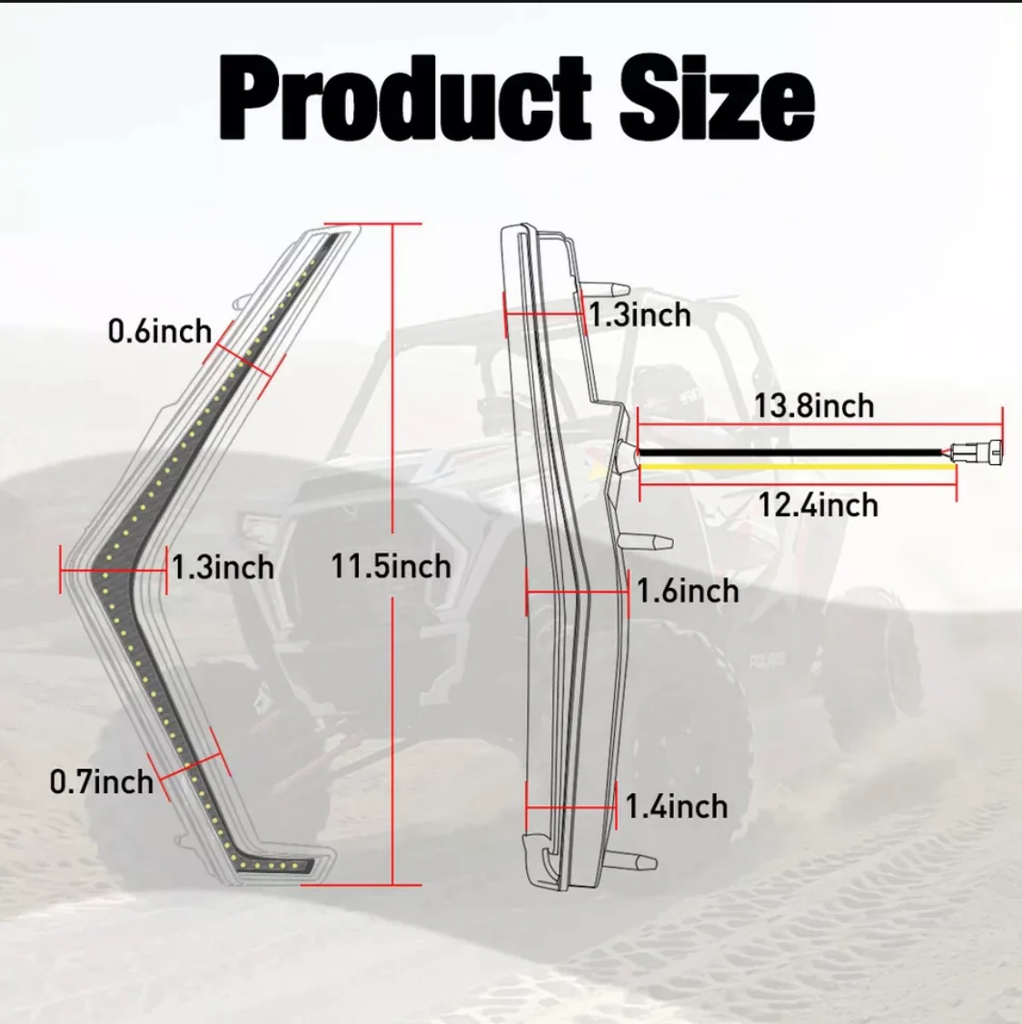 2019-2022 Polaris RZR XP 1000/Turbo/S RGBW Color-Chasing LED Fang Grill DRL Lights - Image 9