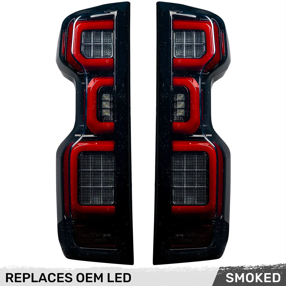 2019-2025 Chevy Silverado Smoked Scanning LED Tail Lights - Image 12