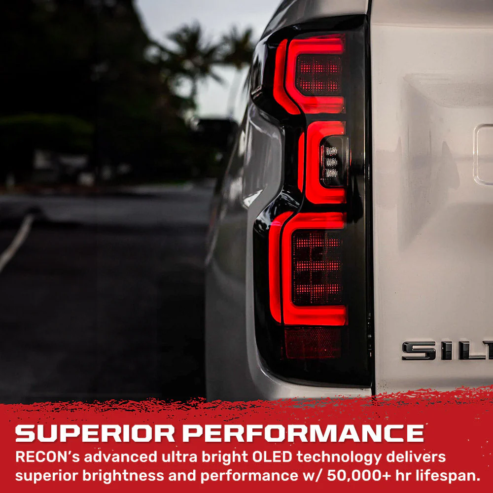 2019-2025 Chevy Silverado Smoked Scanning LED Tail Lights - Image 13