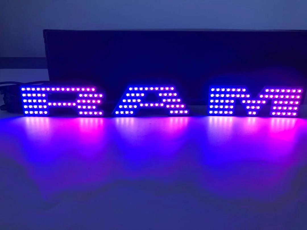 2019-2024 RAM RGBW Flow series LED Illuminated Badge Emblem Logo - Image 5