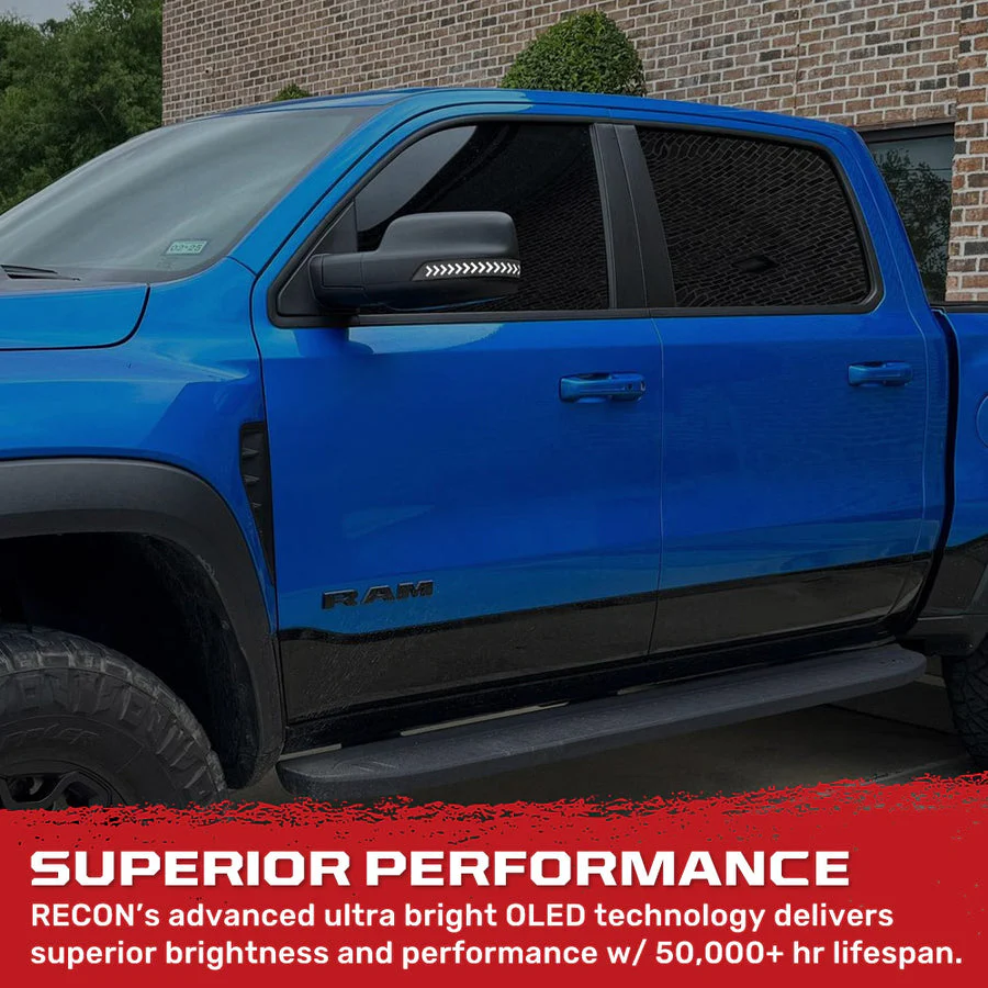 2019-2024 Ram TRX 1500 Smoked White Amber Scanning LED Mirror Lights - Image 10