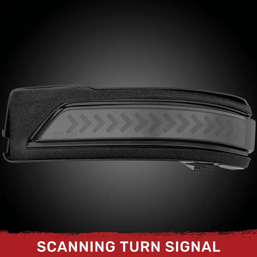 2019-2024 Ram TRX 1500 Smoked White Amber Scanning LED Mirror Lights - Image 4