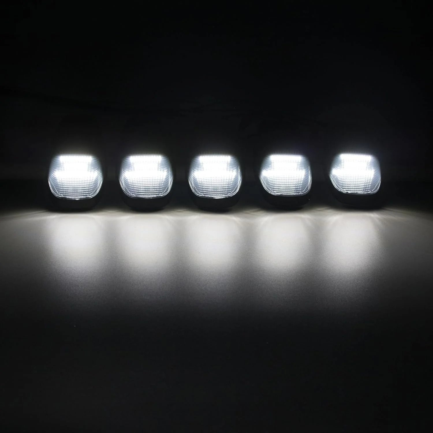 2019-2026 Ram HD Clear Smoked White Amber LED Roof Cab Lights - Image 3