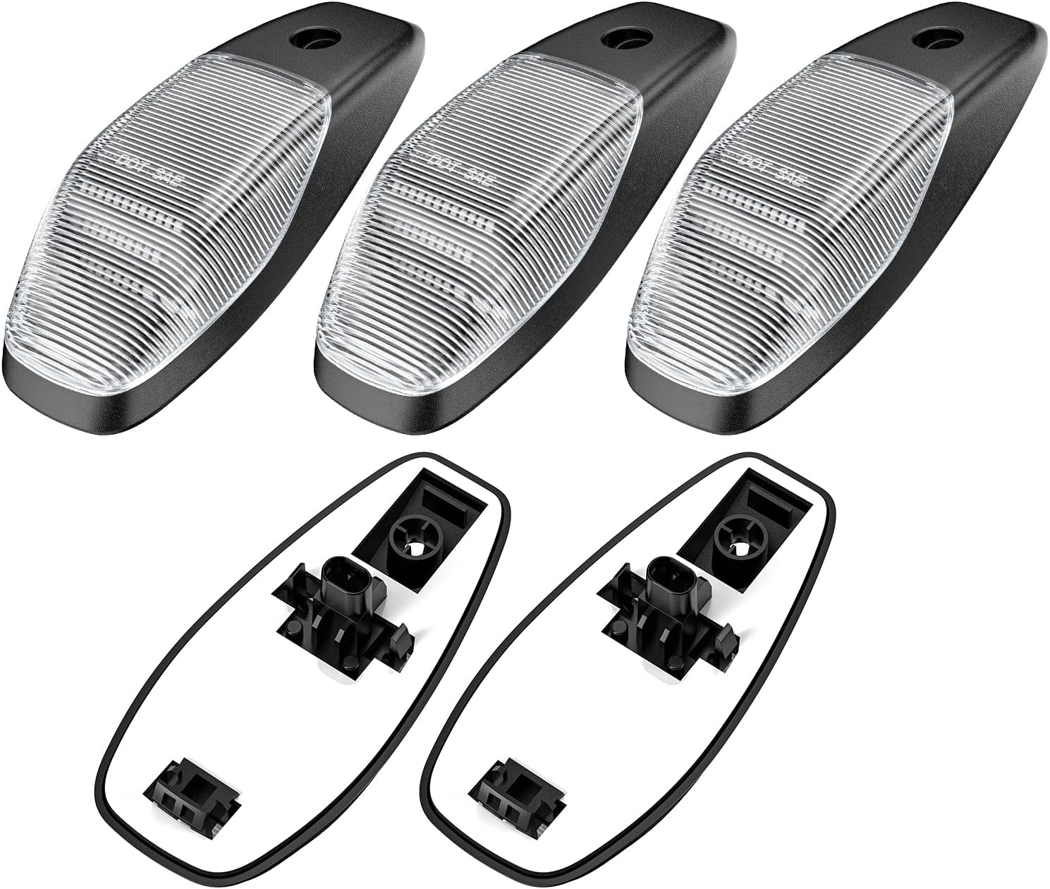 2019-2026 Ram HD Clear Smoked White Amber LED Roof Cab Lights - Image 5