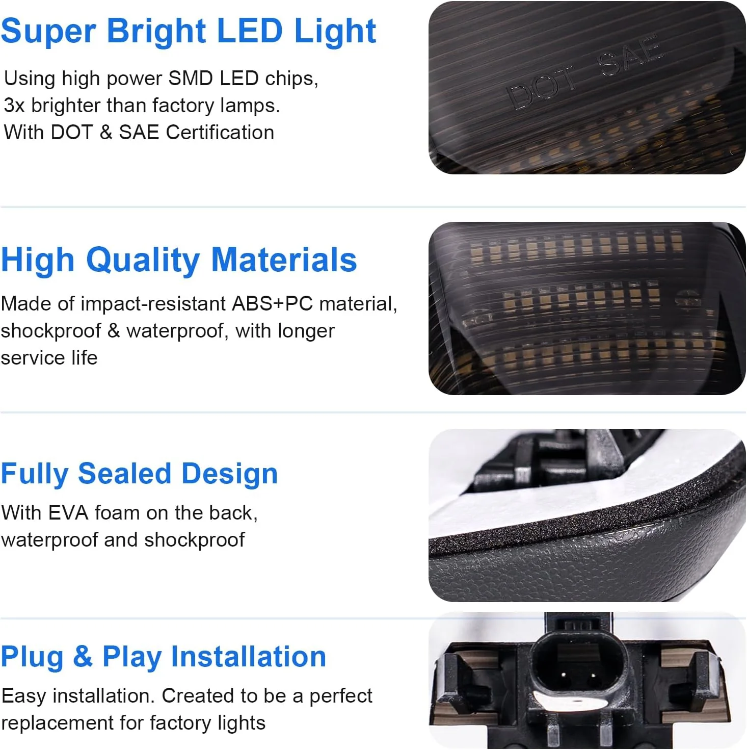 2019-2026 Ram HD Clear Smoked White Amber LED Roof Cab Lights - Image 9