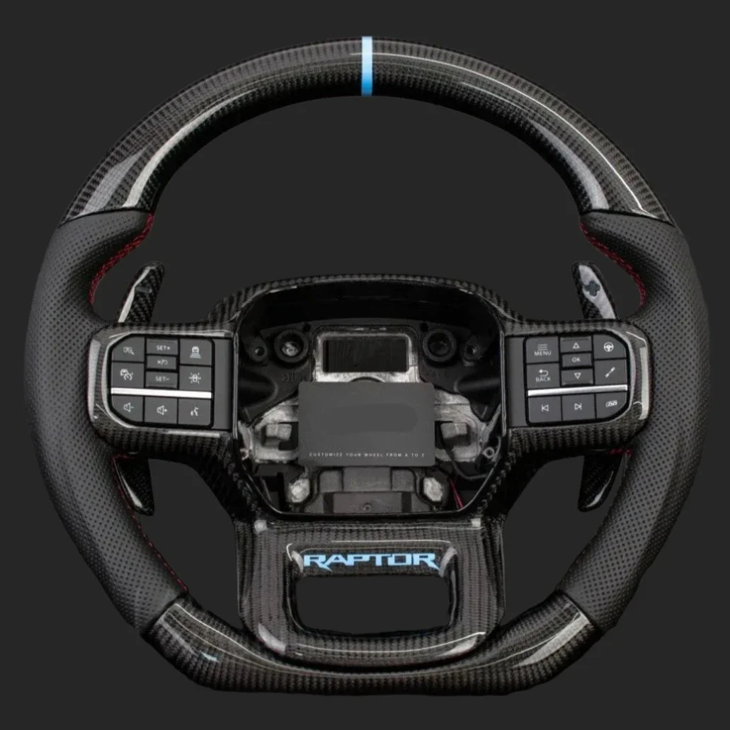 2021-2026+ Ford F150 & Raptor Custom Carbon Fiber LED Steering Wheel - Image 91