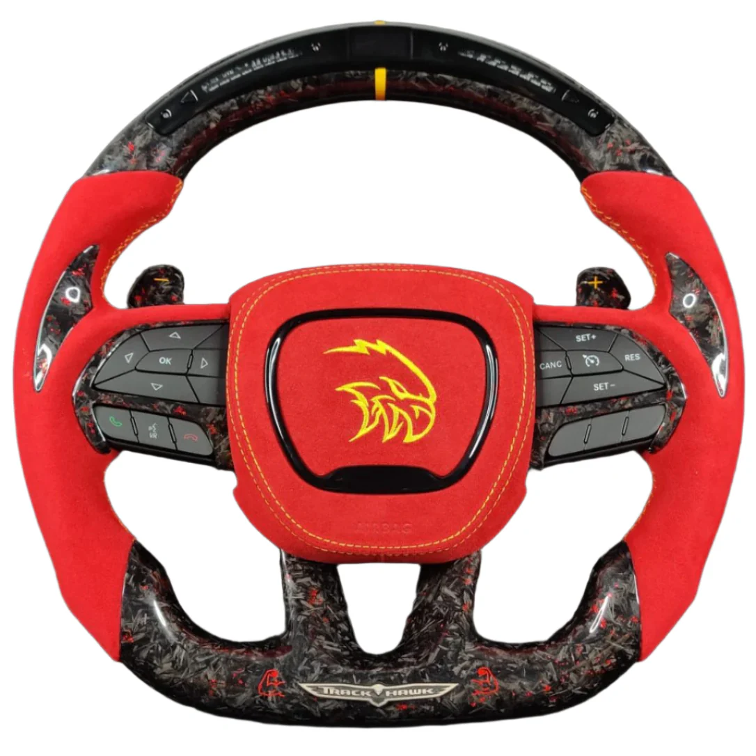 2014-2021 Jeep Trackhawk SRT Custom Carbon Fiber Steering Wheel w/ LED RPM Display - Image 13