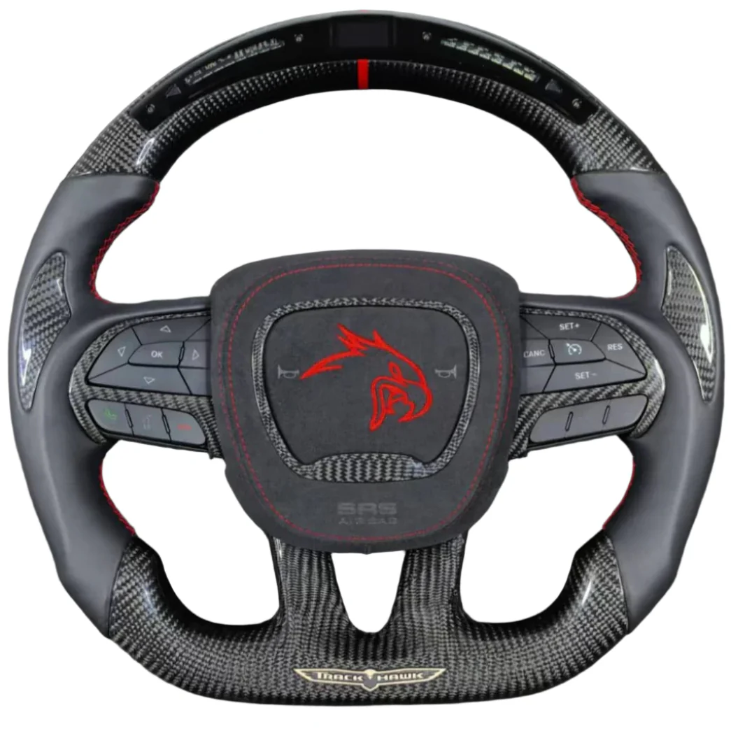 2014-2021 Jeep Trackhawk SRT Custom Carbon Fiber Steering Wheel w/ LED RPM Display - Image 14