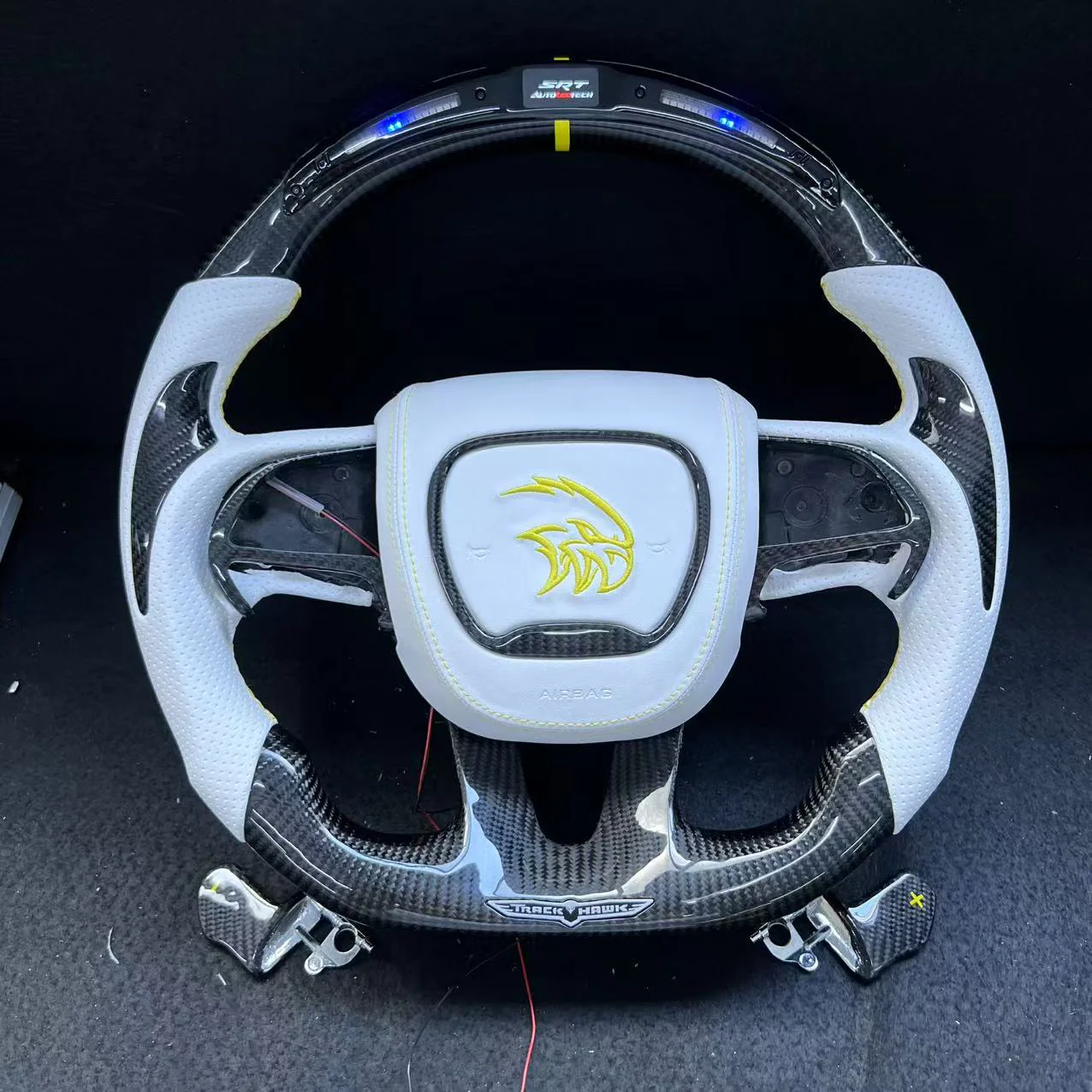 2014-2021 Jeep Trackhawk SRT Custom Carbon Fiber Steering Wheel w/ LED RPM Display - Image 23