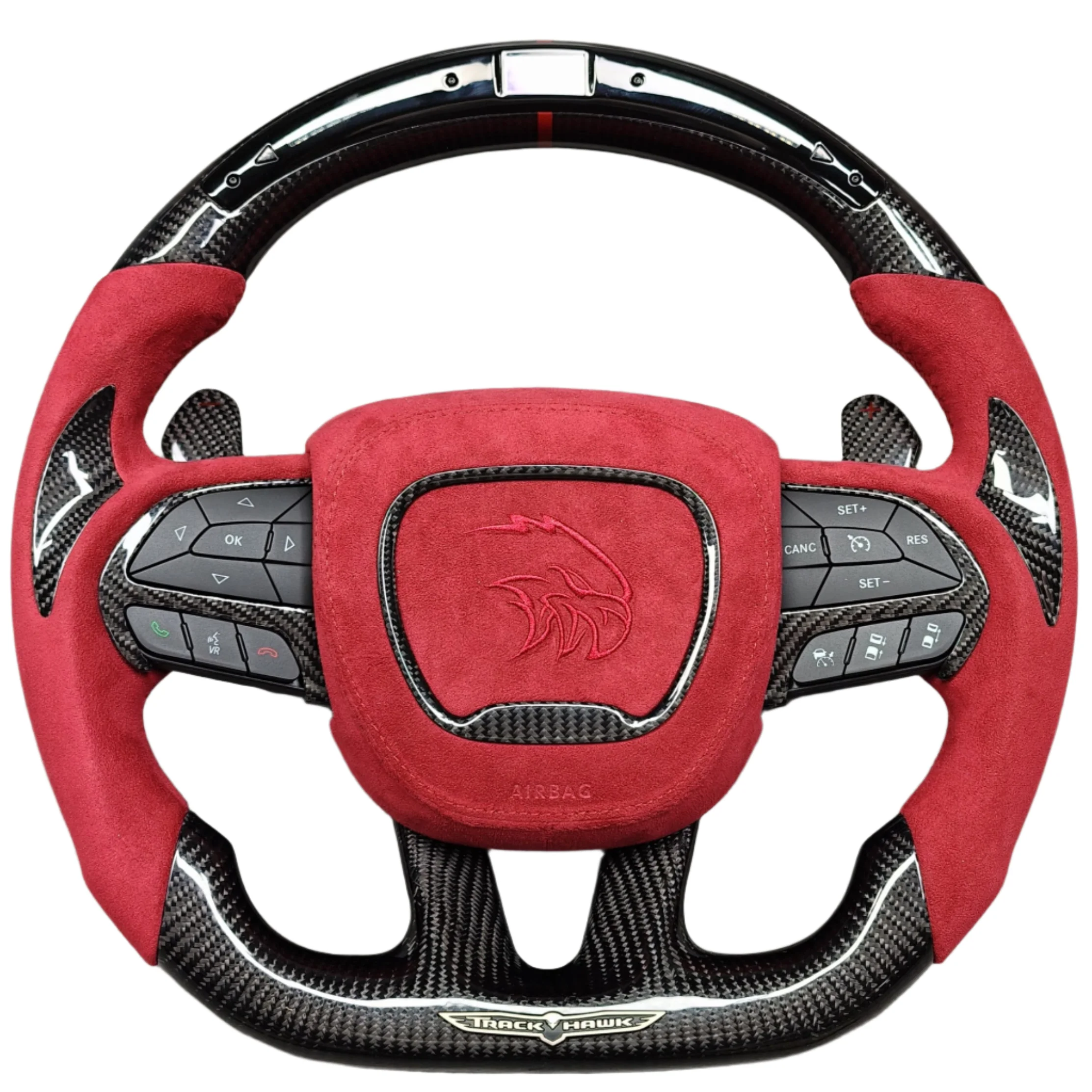 2014-2021 Jeep Trackhawk SRT Custom Carbon Fiber Steering Wheel w/ LED RPM Display - Image 26