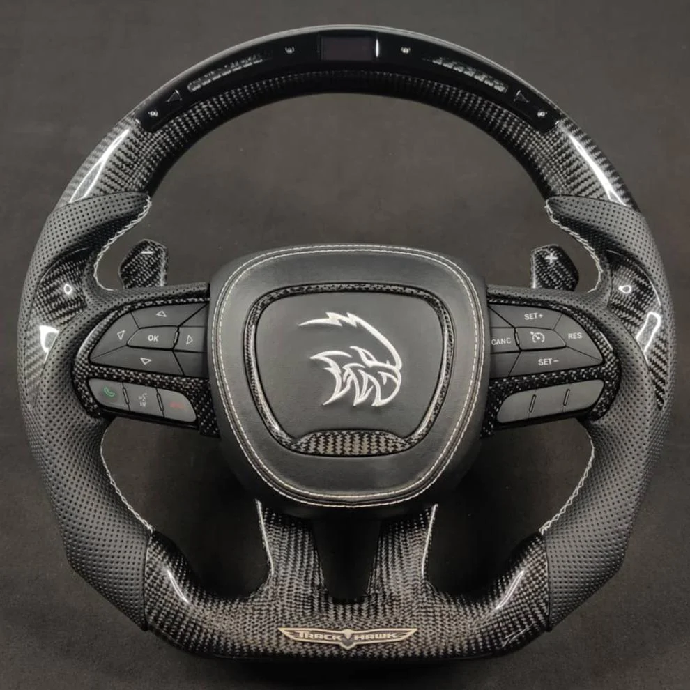 2014-2021 Jeep Trackhawk SRT Custom Carbon Fiber Steering Wheel w/ LED RPM Display - Image 28