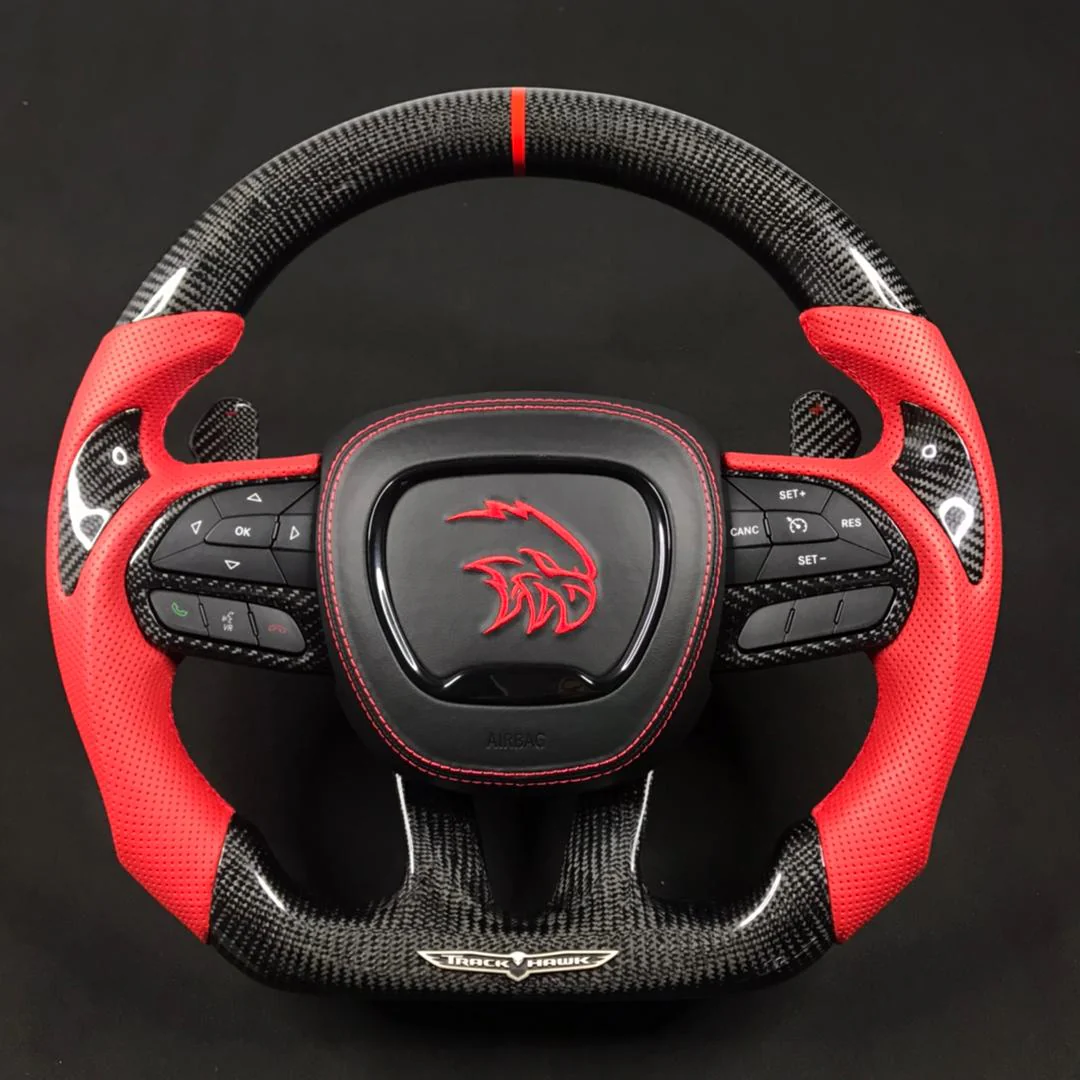 2014-2021 Jeep Trackhawk SRT Custom Carbon Fiber Steering Wheel w/ LED RPM Display - Image 33