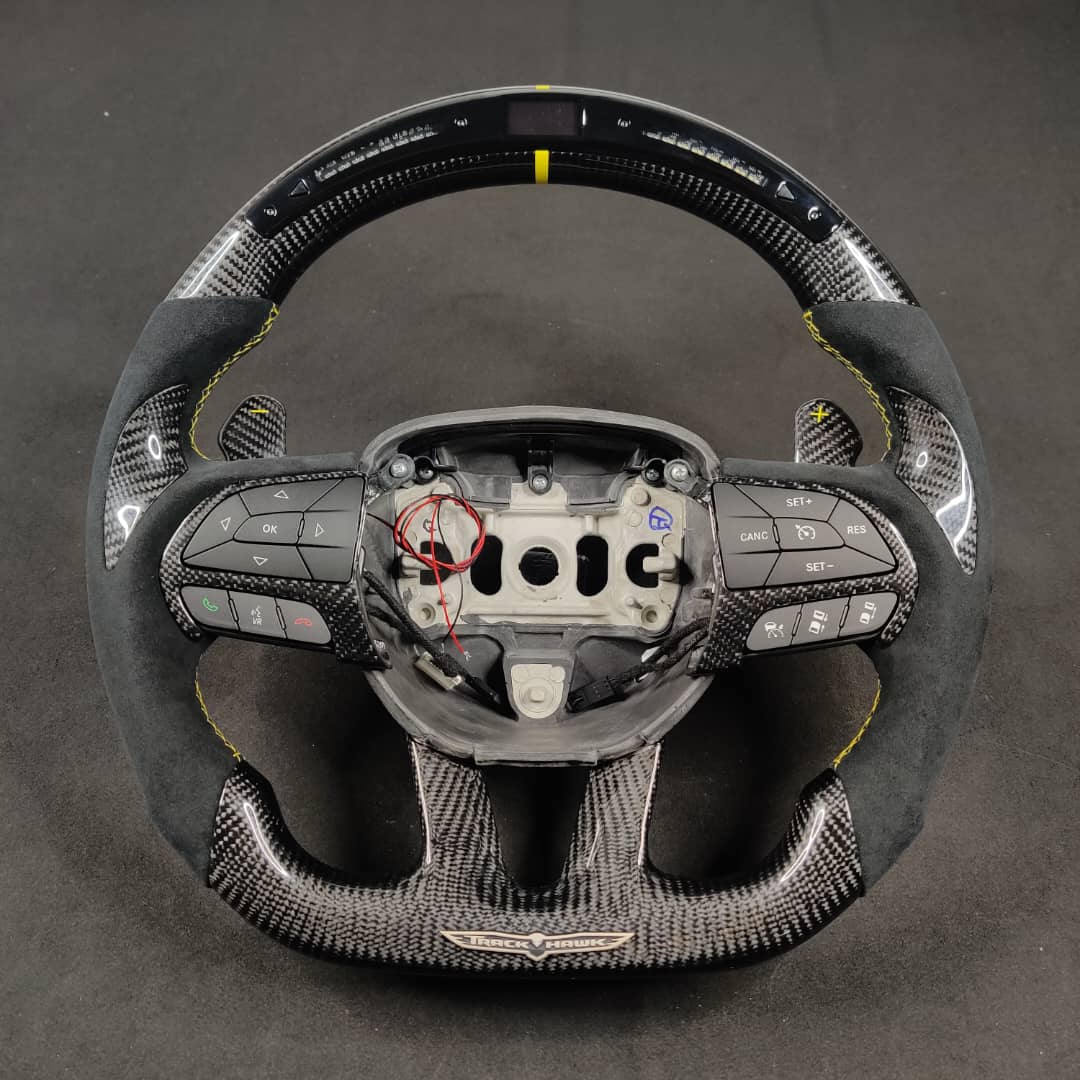 2014-2021 Jeep Trackhawk SRT Custom Carbon Fiber Steering Wheel w/ LED RPM Display - Image 35