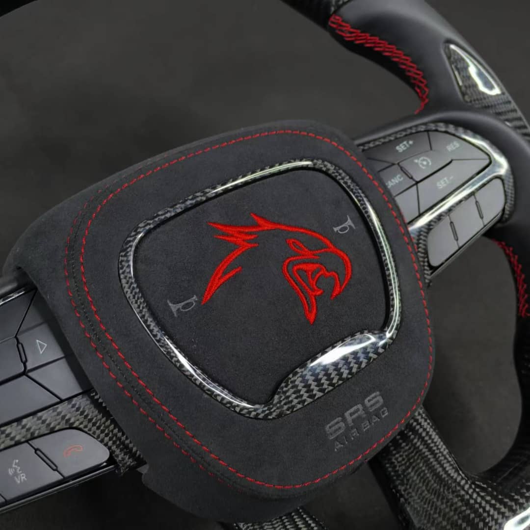 2014-2021 Jeep Trackhawk SRT Custom Carbon Fiber Steering Wheel w/ LED RPM Display - Image 39