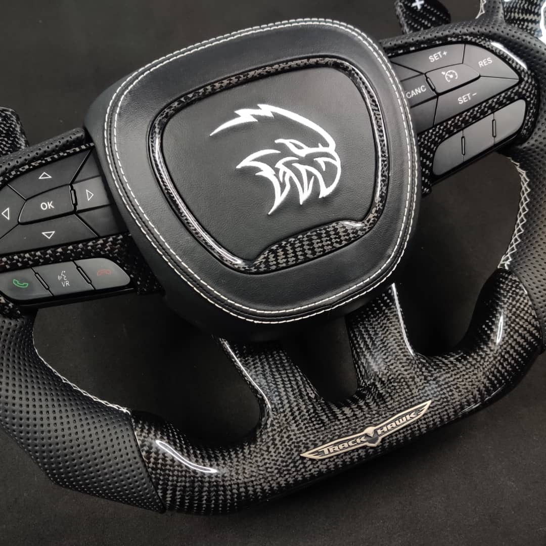 2014-2021 Jeep Trackhawk SRT Custom Carbon Fiber Steering Wheel w/ LED RPM Display - Image 40