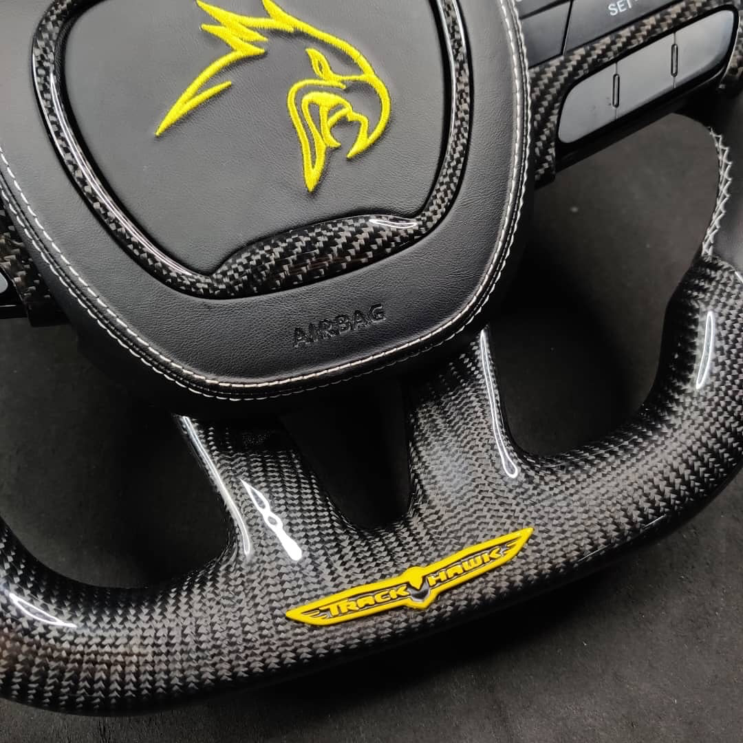 2014-2021 Jeep Trackhawk SRT Custom Carbon Fiber Steering Wheel w/ LED RPM Display - Image 41