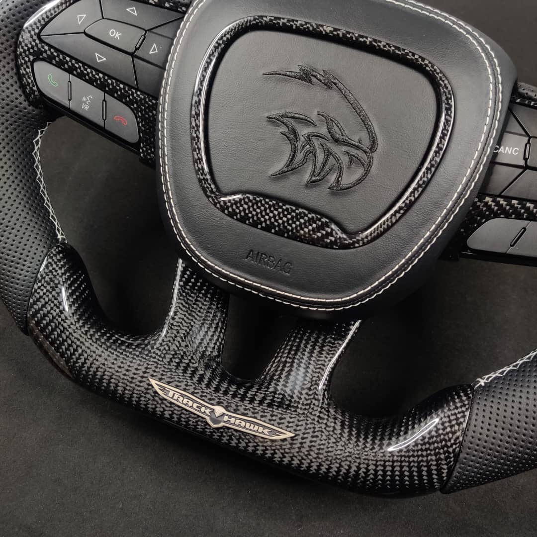 2014-2021 Jeep Trackhawk SRT Custom Carbon Fiber Steering Wheel w/ LED RPM Display - Image 60