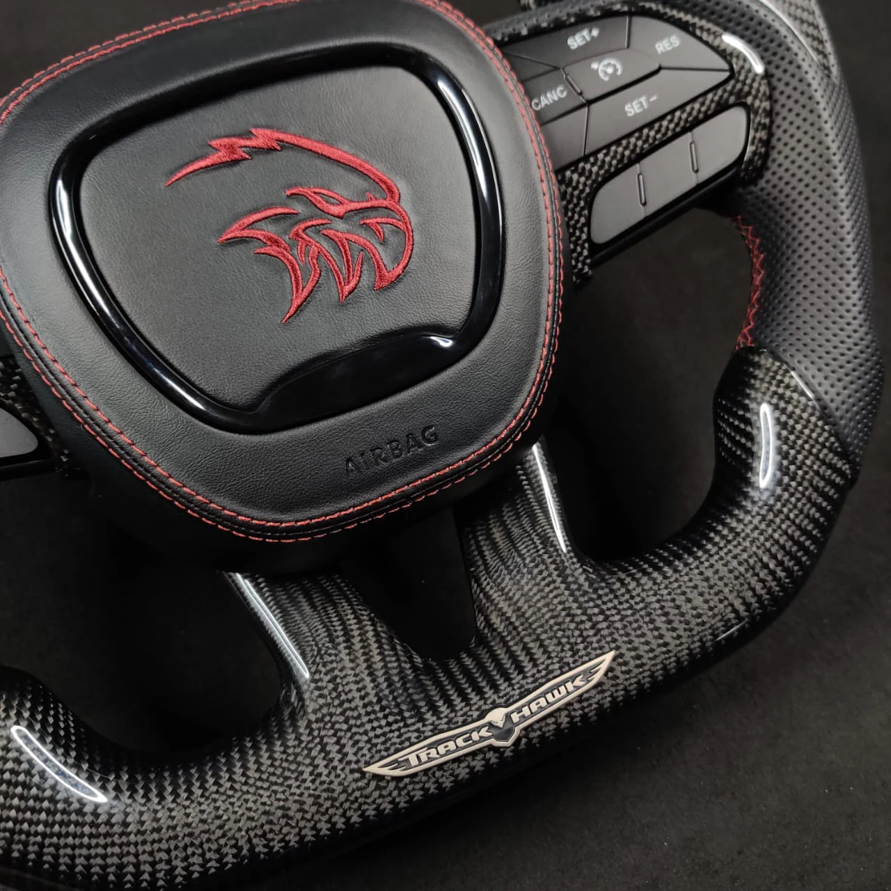 2014-2021 Jeep Trackhawk SRT Custom Carbon Fiber Steering Wheel w/ LED RPM Display - Image 61