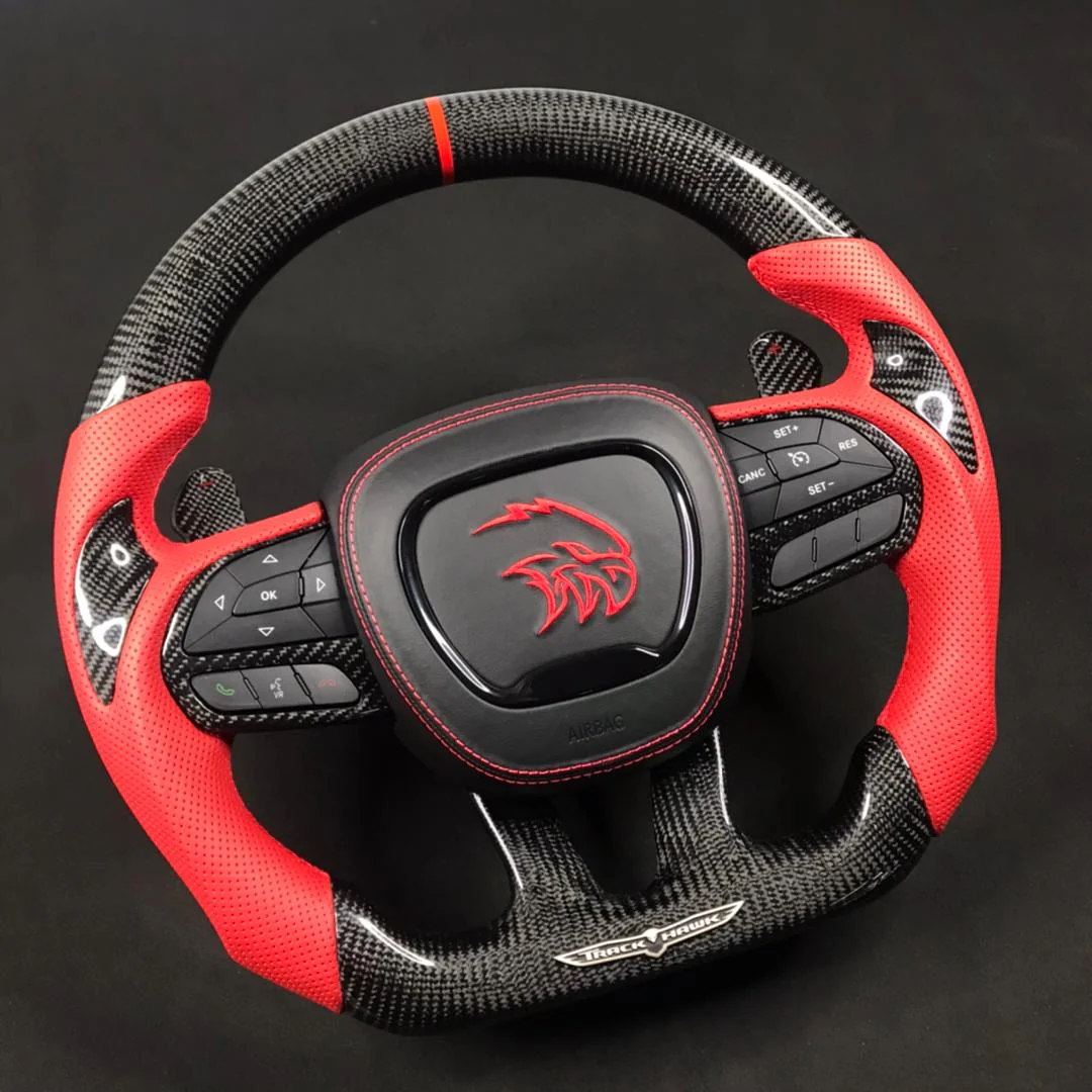 2014-2021 Jeep Trackhawk SRT Custom Carbon Fiber Steering Wheel w/ LED RPM Display - Image 68