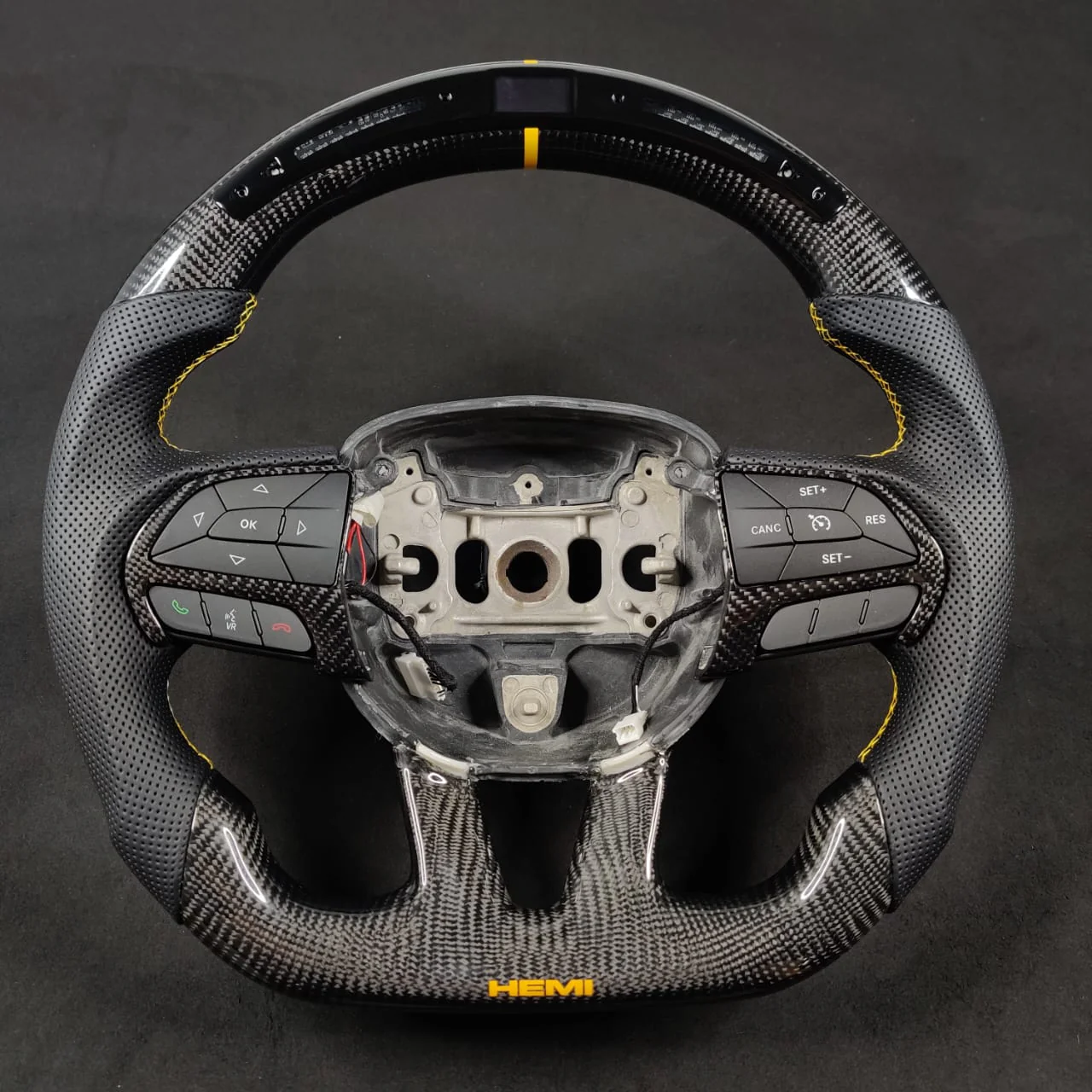 2014-2021 Jeep Trackhawk SRT Custom Carbon Fiber Steering Wheel w/ LED RPM Display - Image 75