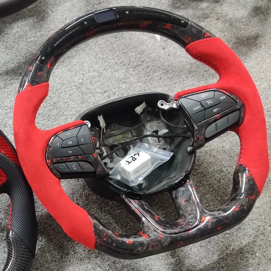 2014-2021 Jeep Trackhawk SRT Custom Carbon Fiber Steering Wheel w/ LED RPM Display - Image 83