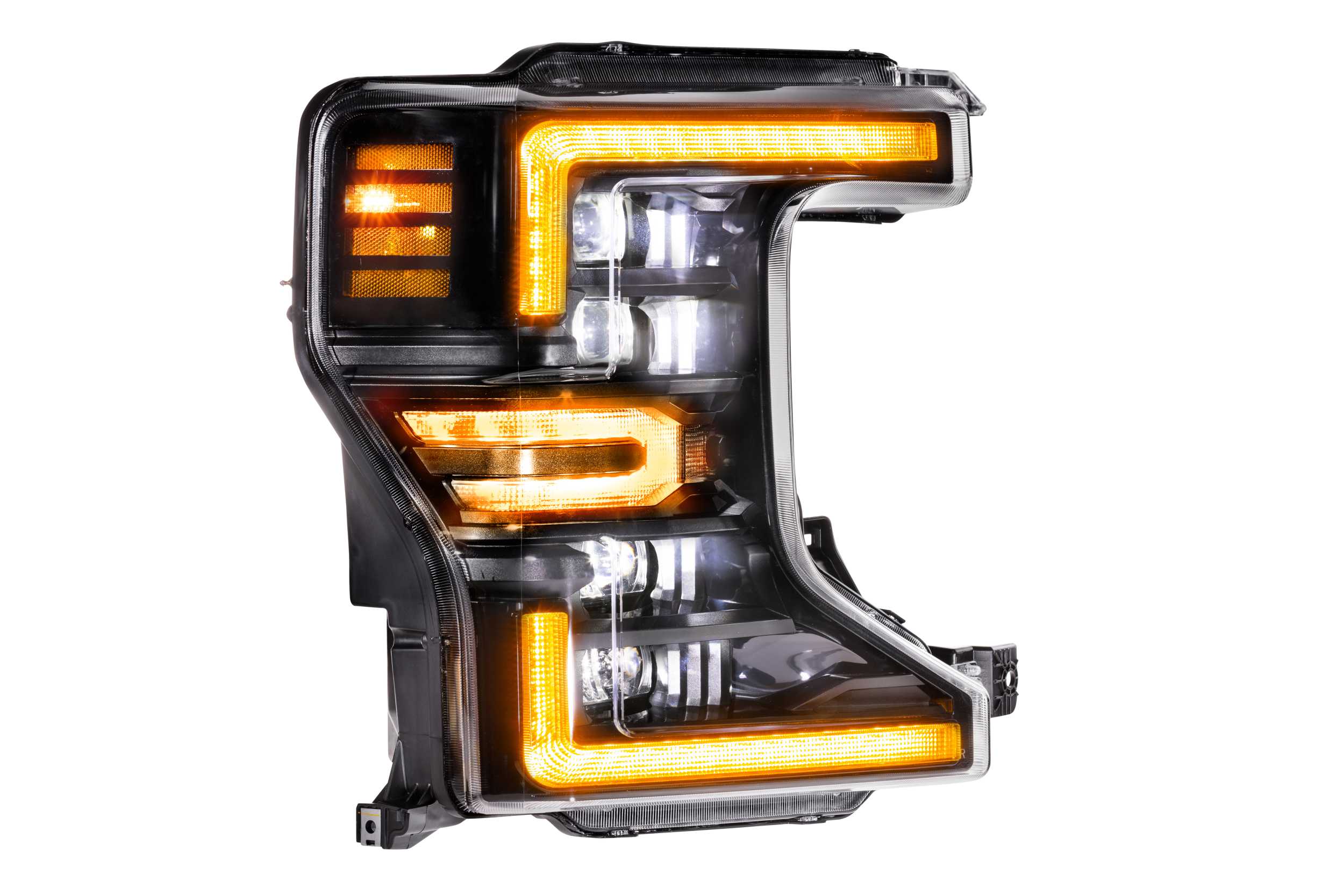 2020-2022 Ford Super Duty F250/F350 Amber LED DRL Projector Headlights - Image 10
