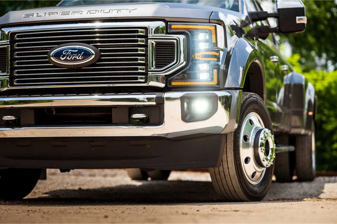2020-2022 Ford Super Duty F250/F350 Amber LED DRL Projector Headlights - Image 6