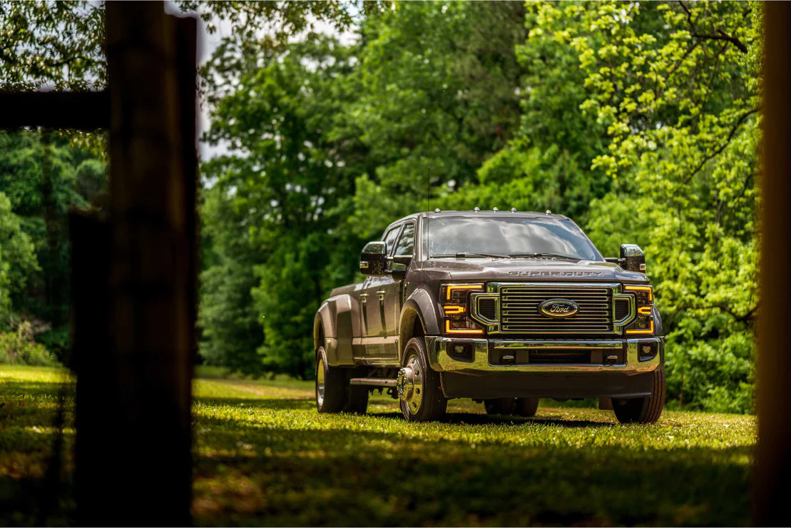 2020-2022 Ford Super Duty F250/F350 Amber LED DRL Projector Headlights - Image 8