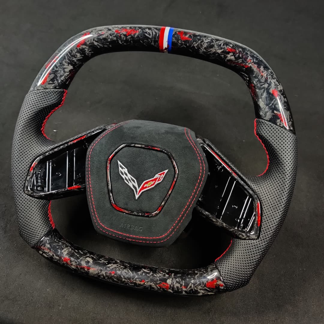 2020-2026+ Chevrolet C8 Corvette Custom Carbon Fiber Steering Wheel - Image 11