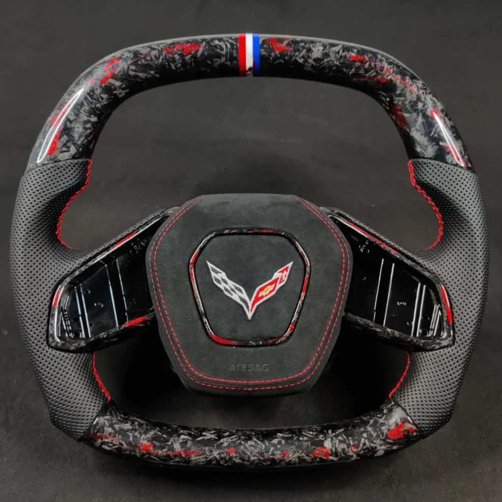 2020-2026+ Chevrolet C8 Corvette Custom Carbon Fiber Steering Wheel - Image 4