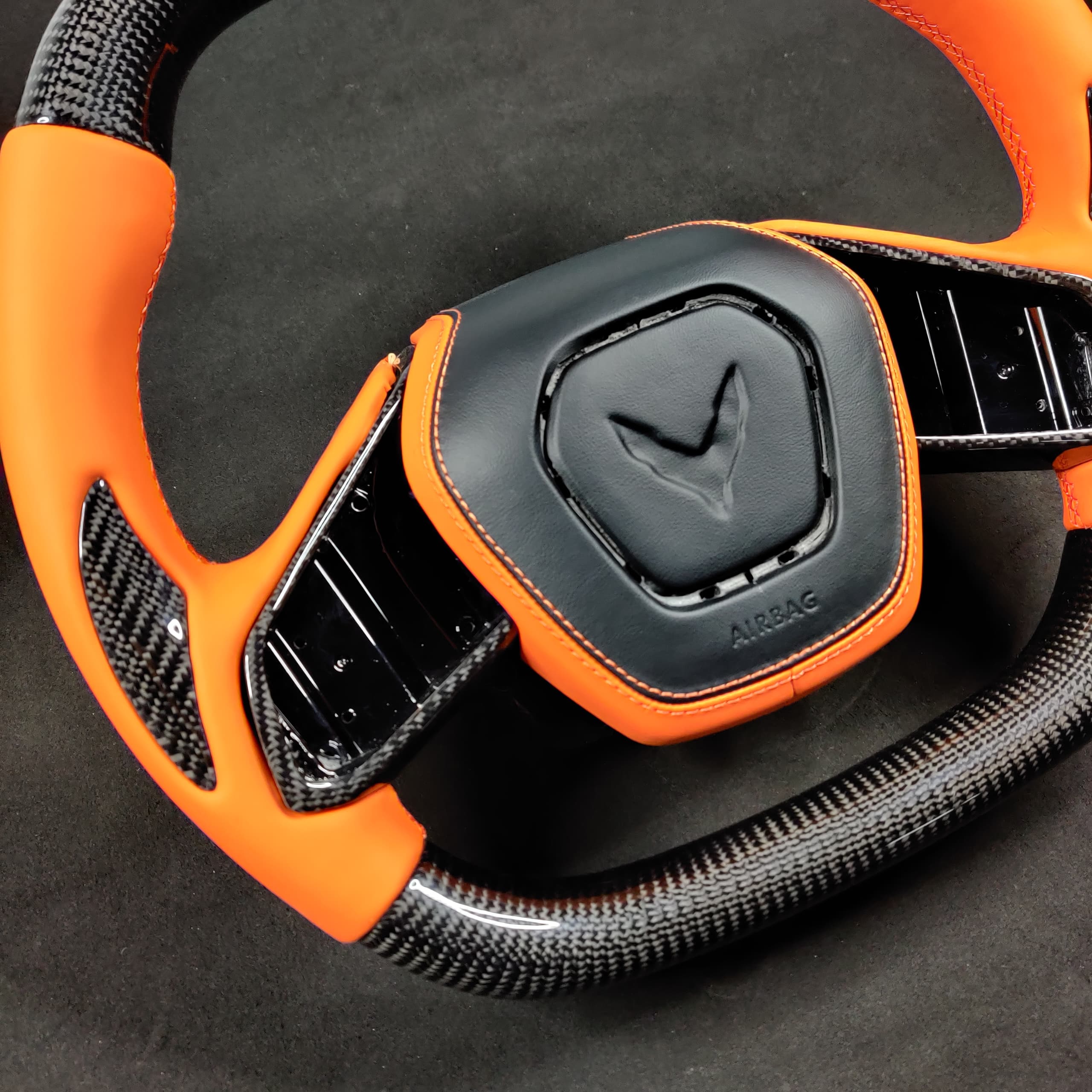 2020-2026+ Chevrolet C8 Corvette Custom Carbon Fiber Steering Wheel - Image 41