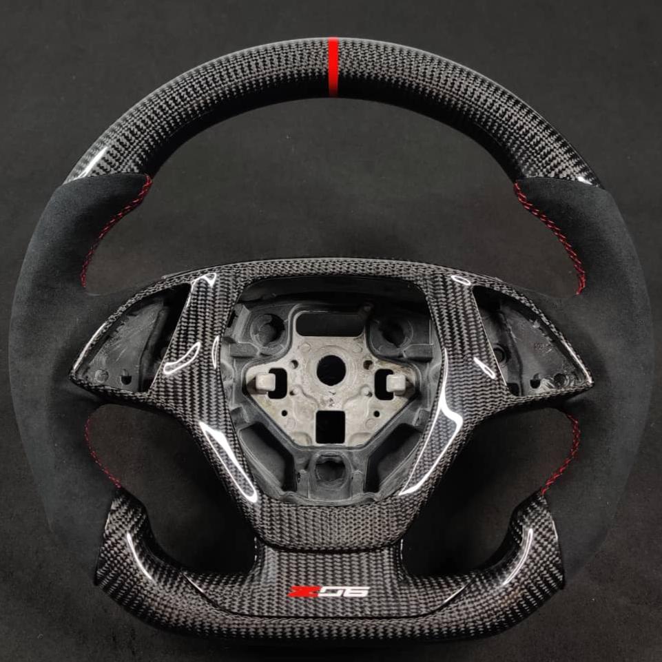2014-2019 C7 Corvette Carbon Fiber Steering Wheel w/ LED RPM Display - Image 17
