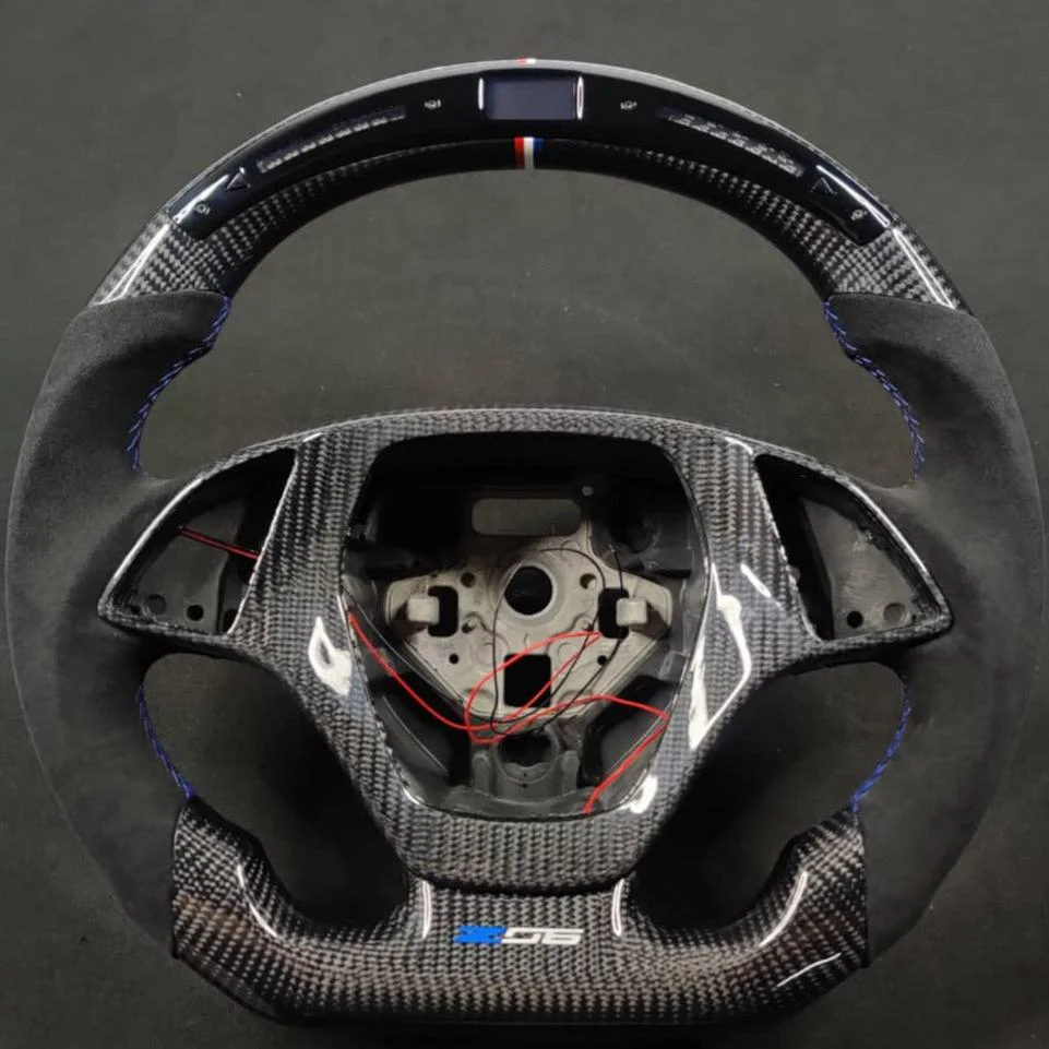 2014-2019 C7 Corvette Carbon Fiber Steering Wheel w/ LED RPM Display - Image 12